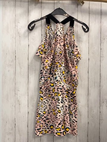 neu Retour  Playsuit Gr. 146/152  rosa weiß mit schwraz türkis gelb leoprint 