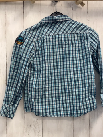 H&M  Hemd  Gr. 128  petrol mint weiß kariert 