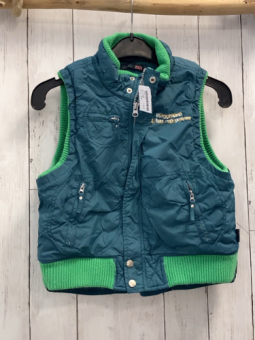 Exit  Weste  Gr. 128  petrol hellgrüner Rippenbund 