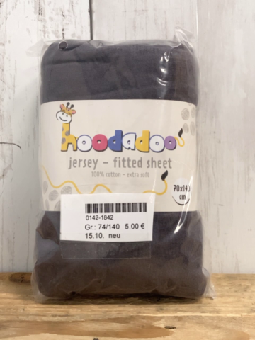 neu  Spannbettlaken  Gr. 74/140  dunkelgrau 