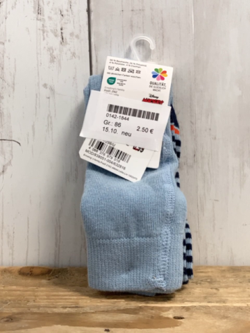neu  Strumpfhose  Gr. 86  hellblau + Streifen Micky Mouse 