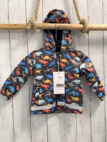 neu Babauba  Regenjacke  Gr. 74  grau bunte Dinos 