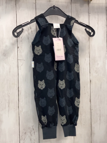 neu Babauba  Latzhose  Gr. 62  grau Wolfsköpfe 