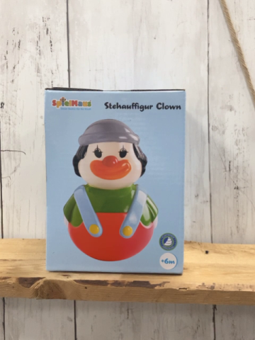 neu Plastikspielzeug Stehauf Clown grün rot