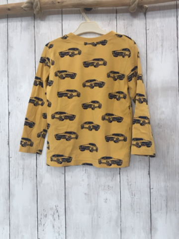 Alana Langarmshirt Gr. 104  gelb blaue Autos