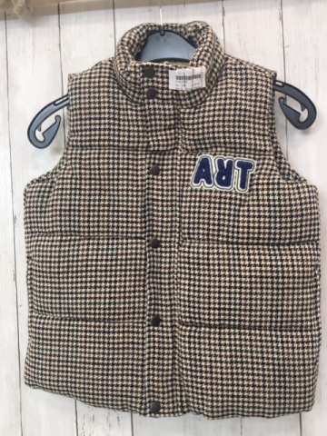 Jonas Nielson Weste Gr. 134  beige braun grün Hahnentritt