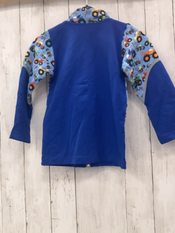 Babauba Sweatjacke Gr. 104  blau Monster Trucks dunkelblaue Ärmel