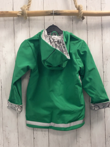 Babauba neu Softshelljacke Gr. 128  grün + grau Faultiere