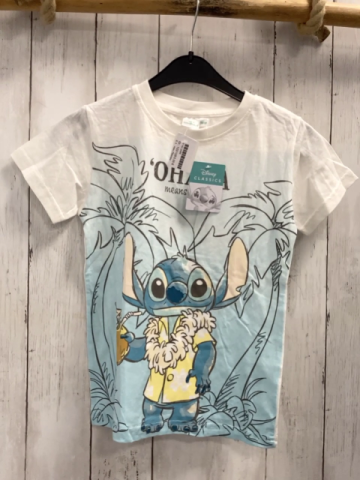 neu Disney  T-Shirt Gr. 122/128  weiß hellblau Lilo & Stitch 