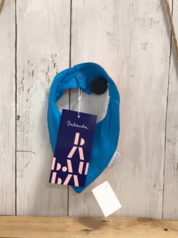 neu Babauba  Wende-Halstuch orange weiße Streifen/ blau 