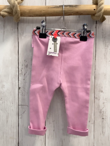 neu Babyface  Leggings  Gr. 62  rosa Rippen grauer Bund mit Zackenstreifen 