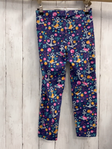 Babauba  Leggings  Gr. 152  blau graue Anker bunte Blume Caprilänge
