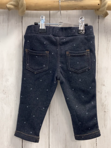 neu  Leggings  Gr. 74  grau hellgraue Punkte orange Nähte 