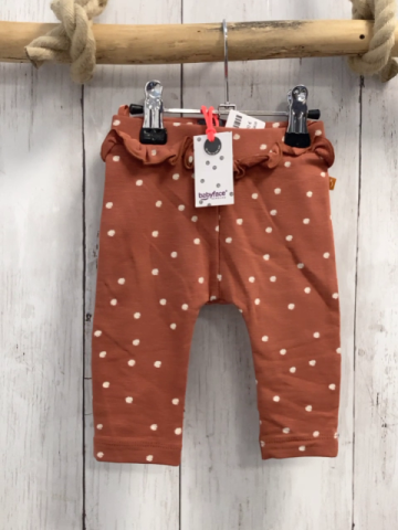 neu Babyface  Leggings  Gr. 62  braun weiß Punkte Rüschenbund 
