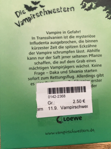 Vampirschwestern  Buch Ein zahnharter Auftrag
