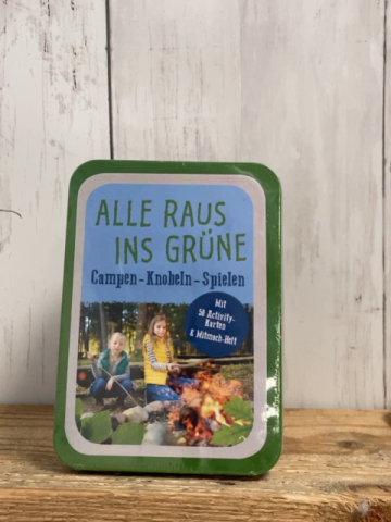 neu  Kreativspiel Alle raus ins Grüne Blechdose 