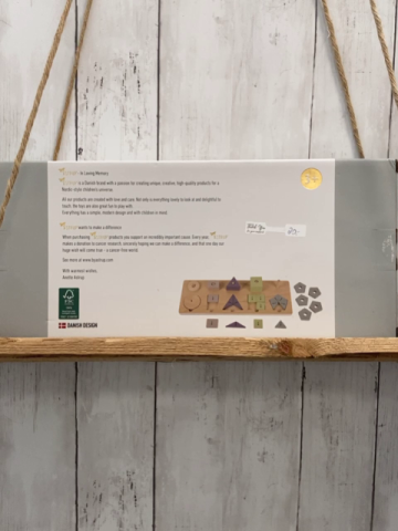Astrup  Holzspielzeug Platte mit Steck- + Puzzleteilen 