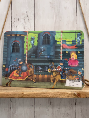 neu Holzpuzzle Ritterkampf 