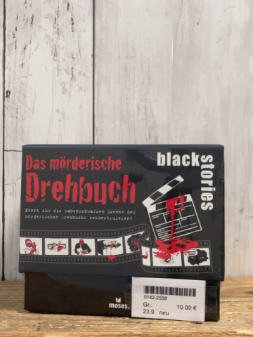 neu Spiel black Stories Das mörderische Drehbuch 