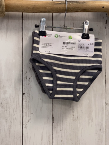 neu 3 Paar U-Hosen Gr. 80  grau Bäume + grau weiße Streifen + grau 