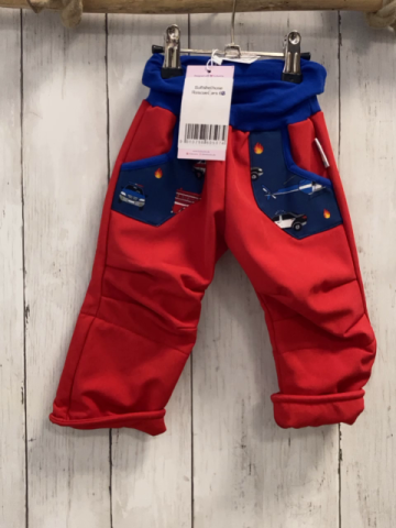 neu Babauba Softshellhose Gr. 68  rot blauer Bund Einsatzfahrzeuge