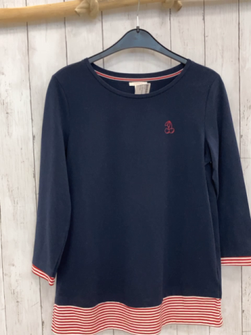 Esprit  Langarmshirt  Gr. 158/164  blau + rot weißer Streifenbund 