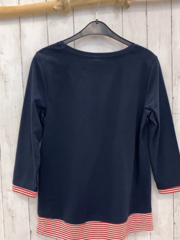 Esprit  Langarmshirt  Gr. 158/164  blau + rot weißer Streifenbund 