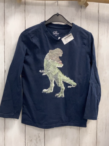   Langarmshirt Gr. 116  blau Pailettendino 