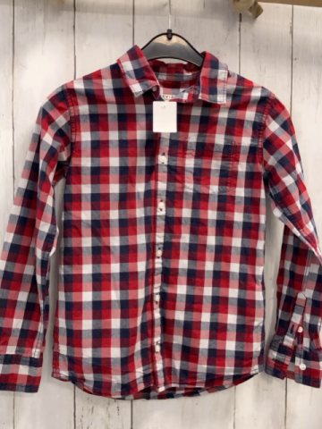 Review Hemd  Gr. 128  blau rot weiß kariert 