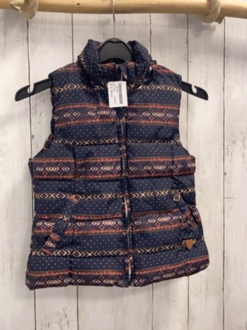 Mango Weste Gr. 122  blau rost beige Muster