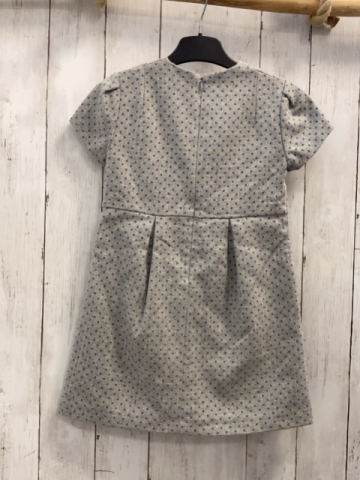 Miranda Kleid Gr. 110  grau blaue Punkte 50% Wolle