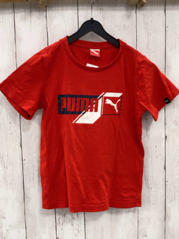 Puma  T-Shirt  Gr. 140  rot blau weiße Schrift 