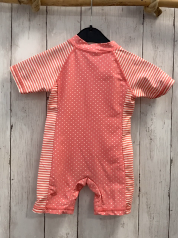 Bornino  UV-Schutzoverall Gr. 74  rosa weiße Punkte + Striefen 