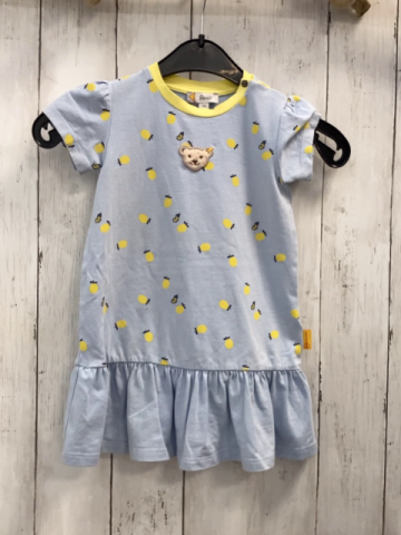 Steiff  Kleid  Gr. 80  helblau Zitronen gelber Bund 