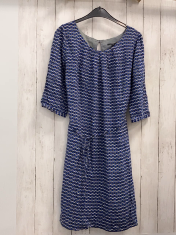 Zero  Kleid  Gr. 40  grau + blau schwarz weiße Punkte 