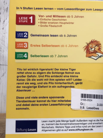 Leselöwe  Buch Tierische Abenteuer 