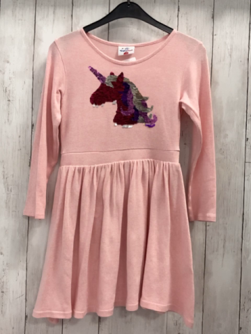   Kleid  Gr. 128  rosa Strick Pailetteneinhorn 