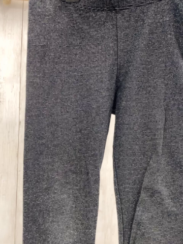 H&M  Leggings  Gr. 116  schwarz silber Glitzerstreifen