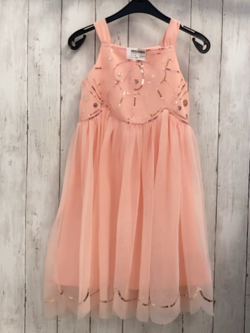H&M Kleid Gr. 122  aprikot Tüllrock Pailetten