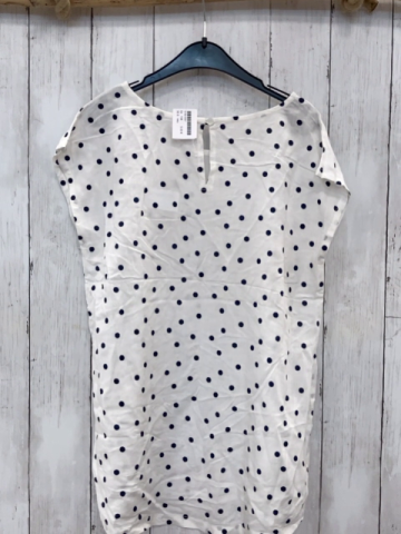 neu  Sommerbluse  Gr. 158  weiß schwarze Punkte 