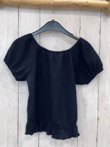 H&M  T-Shirt  Gr. 122/128  blau Struktur 