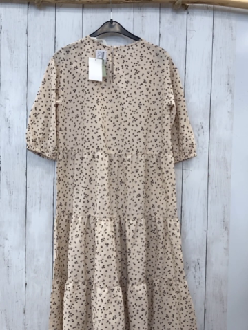 neu H&M  Kleid  Gr. 152  beige schwarze Blumen NP 17,99 € 