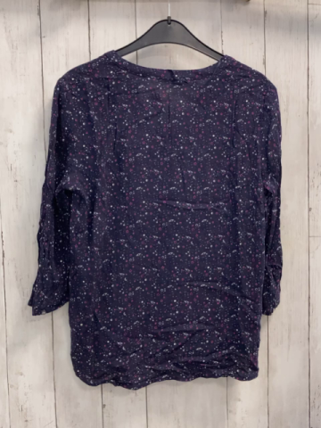 neu Esprit  Bluse Gr. S  lila weiß pink Druck mit Punkten + Sernen 