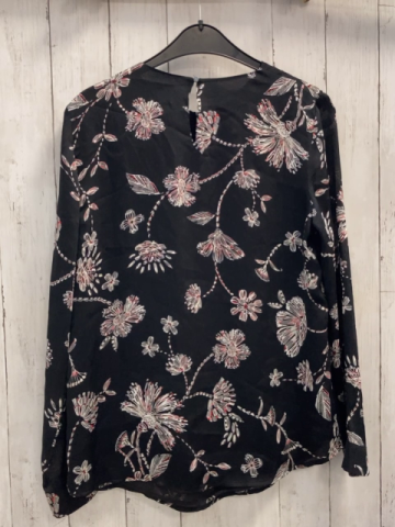 neu Esprit  Bluse  Gr. 38  schwarz weiß grau rote Blumen 