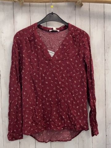 neu Esprit  Bluse  Gr. 34  weinrot Blumen 