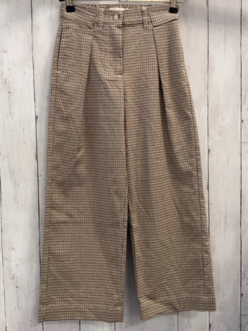   Hose  Gr. 128  beige helbraun schwarz kariert 