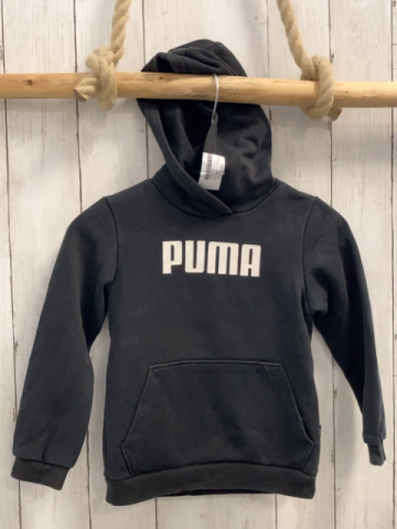 Puma  Pullover  Gr. 104  grau Kapuze weiße Schrift 