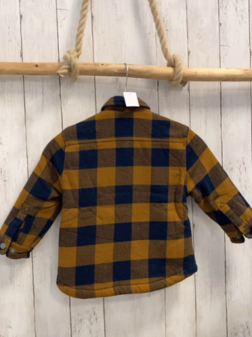 H&M  Hemdjacke  Gr. 104  ocker blau kariert 