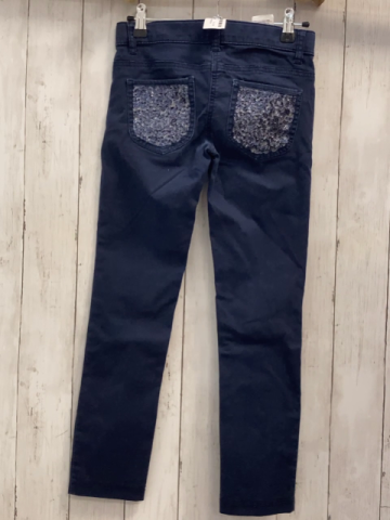Benetton  Hose  Gr. 140  blau Potaschen mit Steinen 