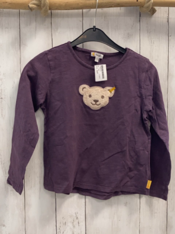 Steiff  Langarmshirt  Gr. 122  brombeere Plüschbärenkopf 